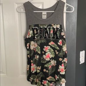 PINK floral tank top